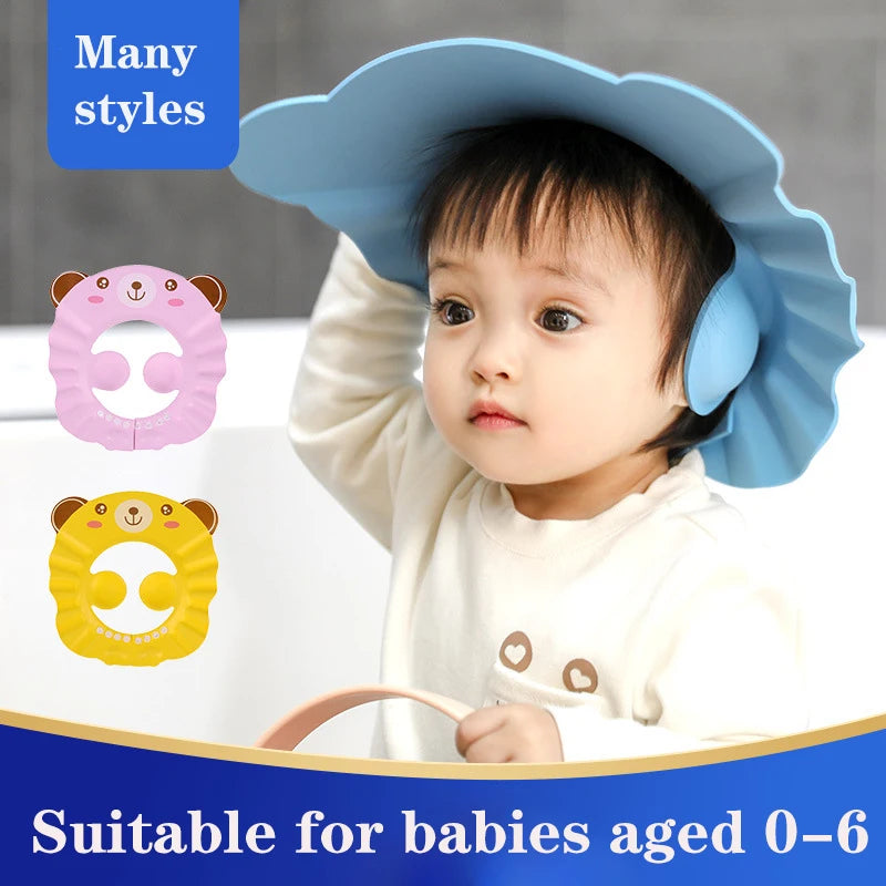 Baby Shower Soft Cap – Adjustable Waterproof