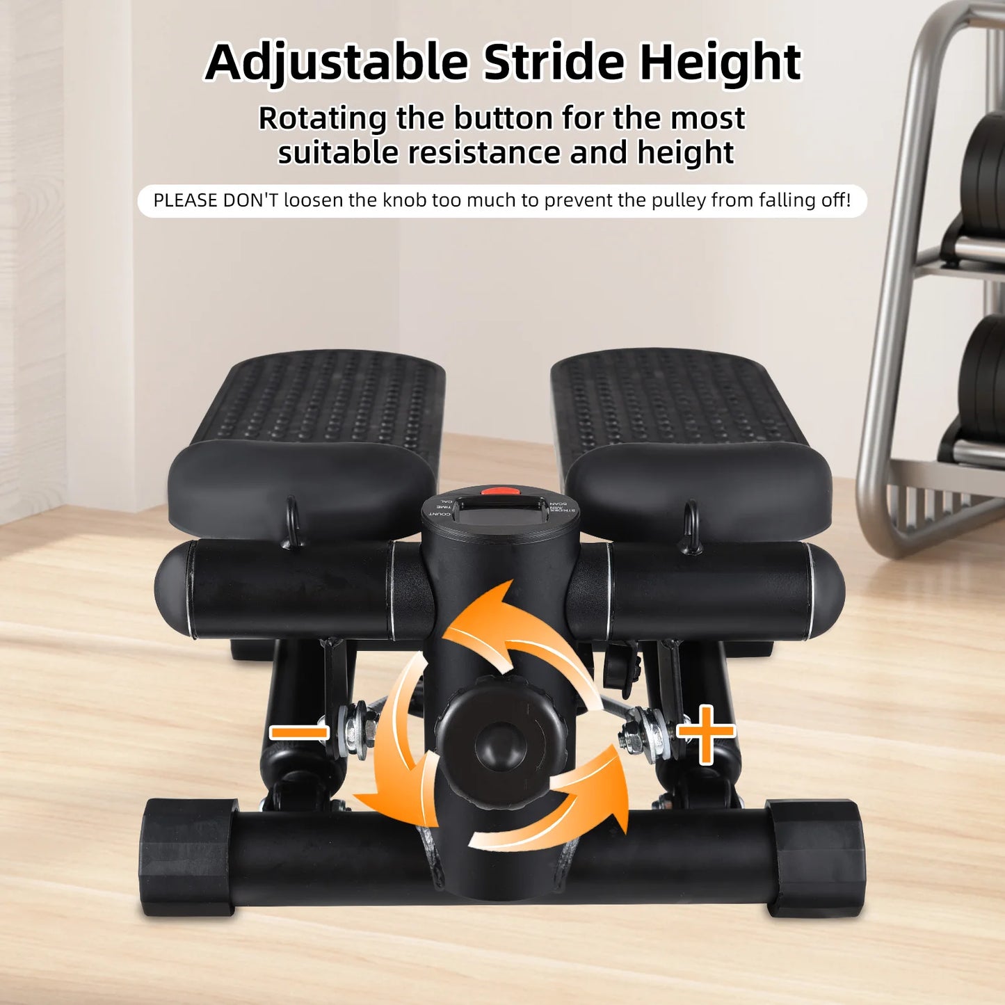 Mini Stepper for home workout with resistance bands