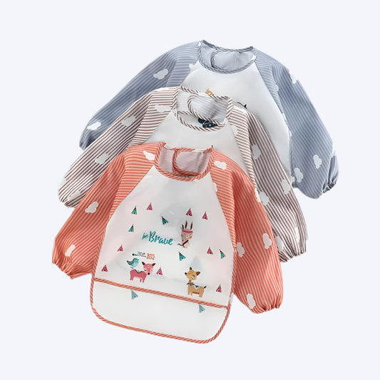 Waterproof Baby Apron Bibs – Full Coverage Protection for Ages 0–3 Years