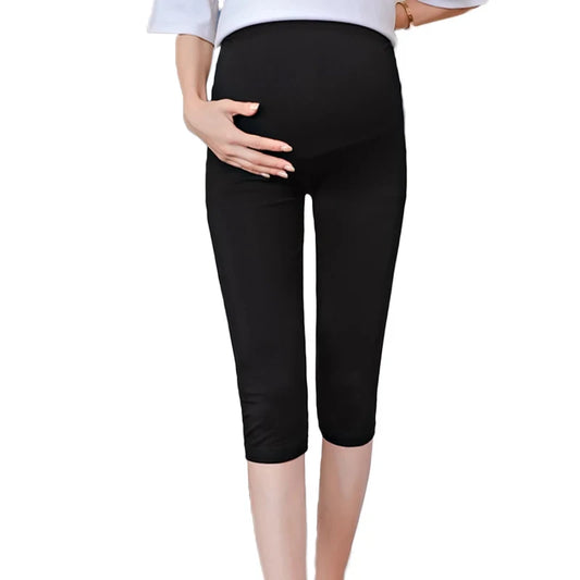 Summer Maternity Capris – Adjustable Waist Modal Trousers for Pregnant Women