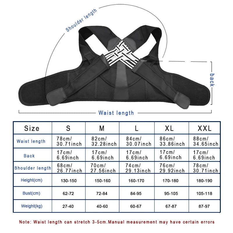 Adjustable Posture Corrector Belt Lumbar Support